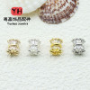14k gold-filled color-preserving micro-paved zircon spacer beads small waist bucket beads diy accessories bracelet necklace bead material loose beads