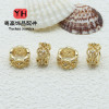 14K color-preserving inlaid zircon spacer bucket beads hollow with beads diy handmade jewelry bracelet necklace loose beads beads