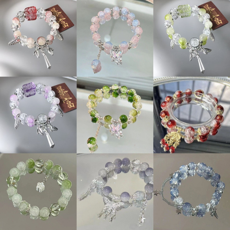 New butterfly bracelet summer women's high-end niche design forest style sweet new Chinese style bracelet