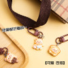 Fun cartoon chocolate bear food toy keychain pendant creative cute diy jewelry pendant girlfriend gift