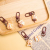 Fun cartoon chocolate bear food toy keychain pendant creative cute diy jewelry pendant girlfriend gift