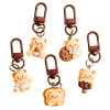 Fun cartoon chocolate bear food toy keychain pendant creative cute diy jewelry pendant girlfriend gift