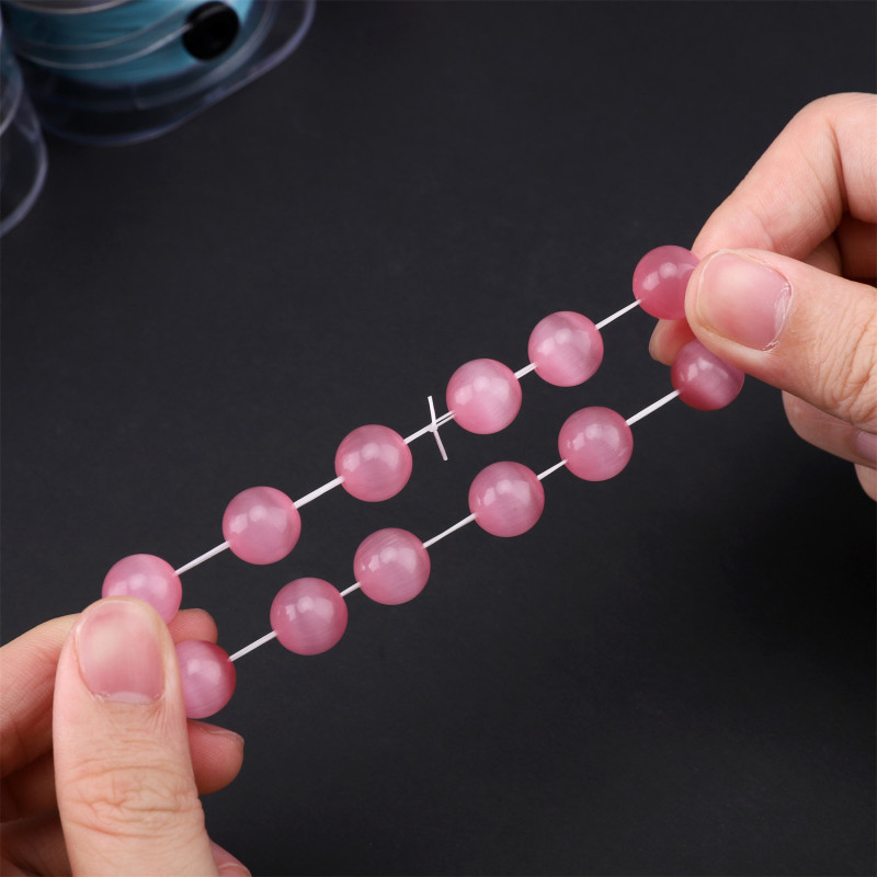 Imported transparent flat crystal elastic cord wear-resistant elastic cord jewelry cord elastic bracelet pearl special beading cord