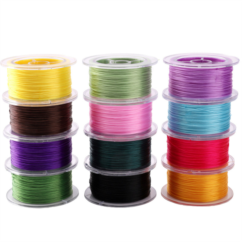 Imported transparent flat crystal elastic cord wear-resistant elastic cord jewelry cord elastic bracelet pearl special beading cord