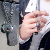 Love and Deep Space Xia Yizhi's same style metal square necklace chain clavicle chain trendy official same style