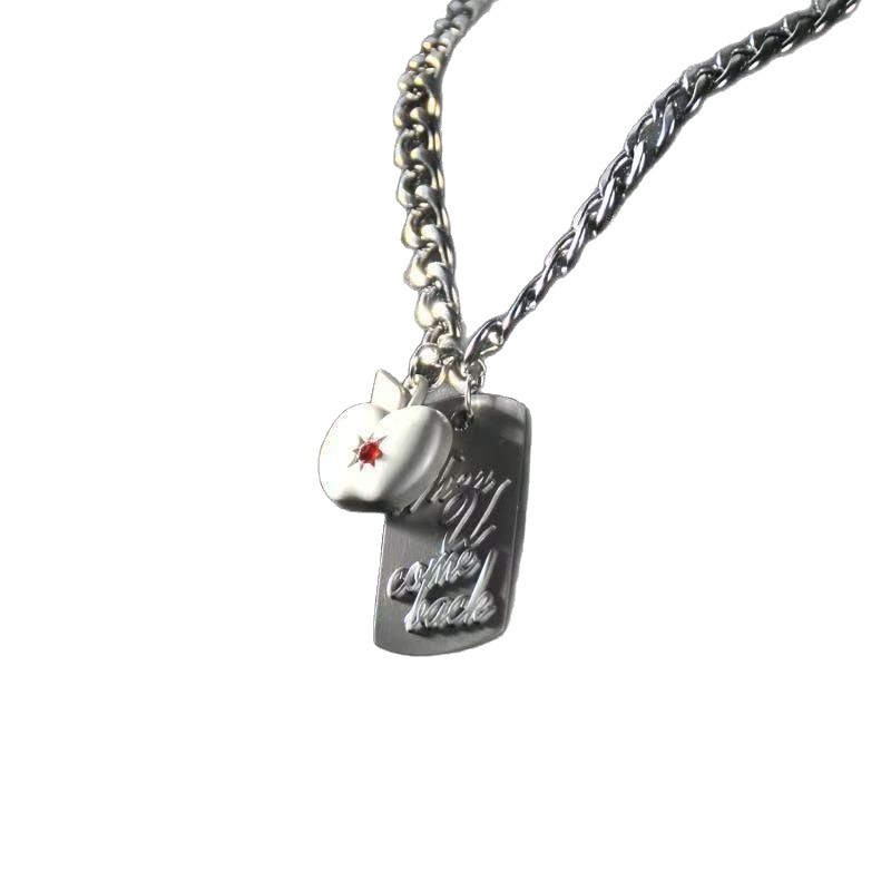 Love and Deep Space Xia Yizhi's same style metal square necklace chain clavicle chain trendy official same style