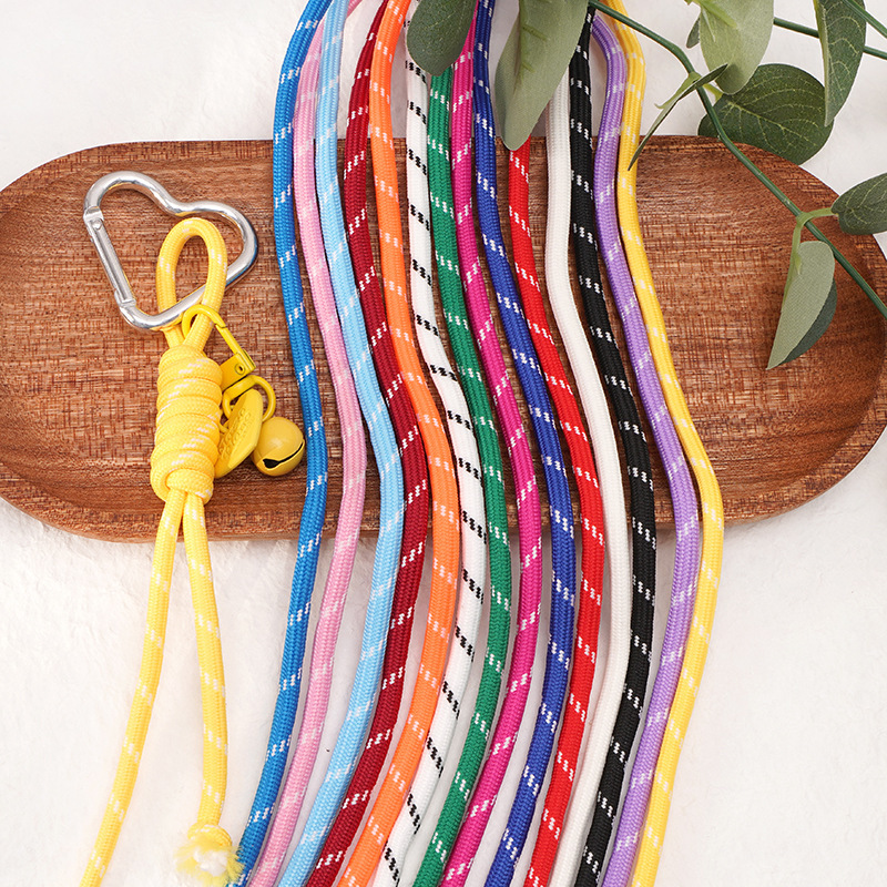 Colorful polyester rope nylon thread handmade diy woven jewelry pendant crafts keychain bundle decoration