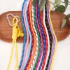 Colorful polyester rope nylon thread handmade diy woven jewelry pendant crafts keychain bundle decoration