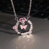 Niche design high-end clavicle chain trendy white moonlight necklace women's sweet and cool accessories necklace