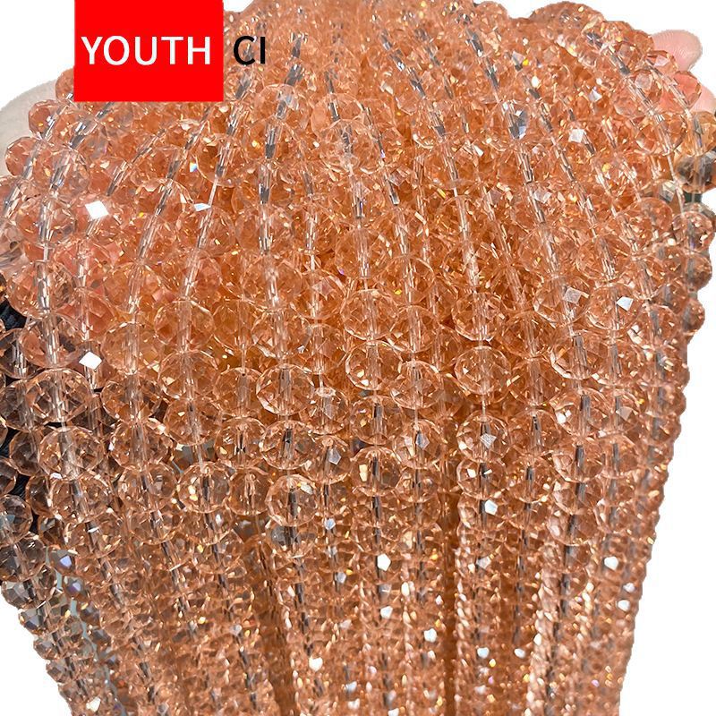 32 faceted crystal glass beads DIY jewelry accessories beads loose beads earth beads bracelet with beads crystal beads
