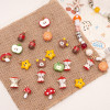 Alloy dripping oil pendant apple core five-pointed star bead pendant handmade diy homemade bracelet necklace material accessories
