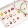 Alloy dripping oil pendant apple core five-pointed star bead pendant handmade diy homemade bracelet necklace material accessories