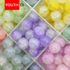 10mm ice cracked jade broken glass beads imitation jade beads loose bead bracelet diy straight hole round beads glass beads beads beads