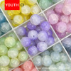 10mm ice cracked jade broken glass beads imitation jade beads loose bead bracelet diy straight hole round beads glass beads beads beads