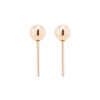 European and American foreign trade fashion stainless steel glossy ball earrings for women, simple geometric round piercing earrings, no need to remove them