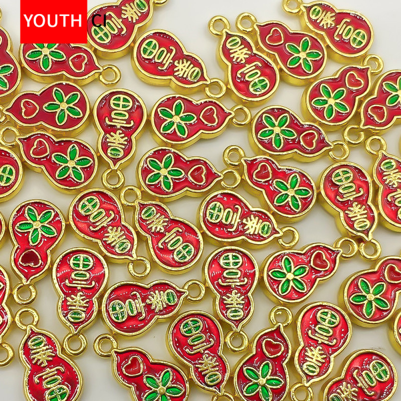 DIY ancient sand gold dumb gold jewelry accessories drip oil rich accessories national style beads beads bracelet pendant pendant