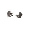 2025 new fashion cute dolphin whale earrings ins mini cartoon girls stainless steel simple earrings