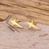 Four-pointed star earrings for women niche design 2025 new irregular star earrings simple stainless steel jewelry