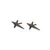 Four-pointed star earrings for women niche design 2025 new irregular star earrings simple stainless steel jewelry