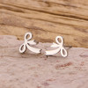 Bow tie earrings for women niche stainless steel cut sweet earrings irregular personality versatile light luxury jewelry in stock