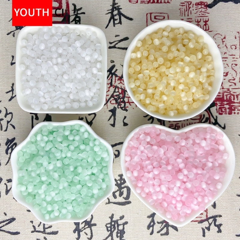 4mm brushed cat eye glass millet beads handmade diy accessories hand string beads loose bead bracelet round beads beads