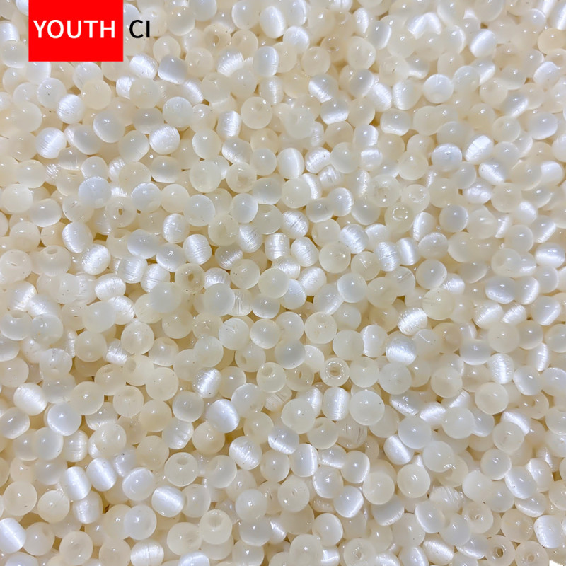 4mm brushed cat eye glass millet beads handmade diy accessories hand string beads loose bead bracelet round beads beads