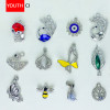 Silver alloy zircon pendant diy jewelry accessories bracelet necklace earrings pendant pendant high color retention