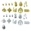 DIY jewelry pendant bracelet beaded golden blessing small pendant bracelet necklace alloy accessories accessories national style
