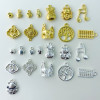 DIY jewelry pendant bracelet beaded golden blessing small pendant bracelet necklace alloy accessories accessories national style