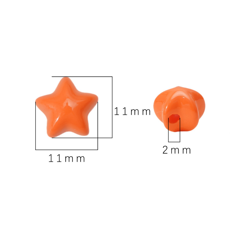 11x11mm acrylic star beads loose beads handmade diy necklace jewelry beading material five-pointed star accessories