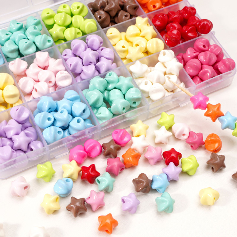 11x11mm acrylic star beads loose beads handmade diy necklace jewelry beading material five-pointed star accessories