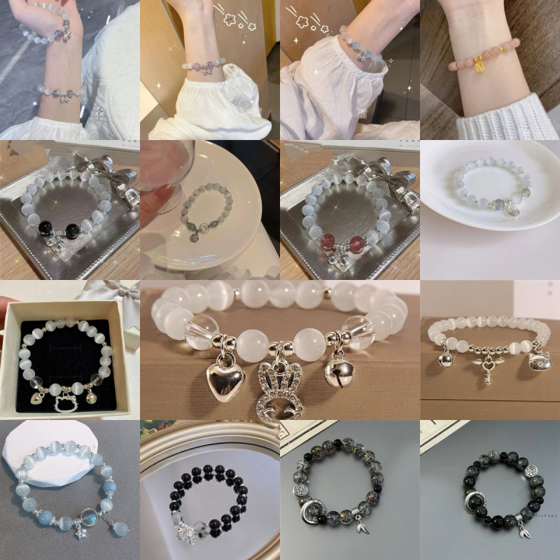 Night market stall bracelets, wholesale men's and women's street stall commodities, couple's bestie bracelets