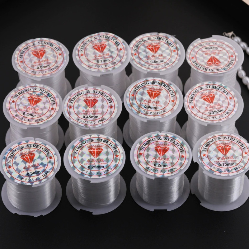 0.15-0.8mm crystal fishing line diy beading material transparent nylon non-elastic jewelry accessories wholesale bracelets