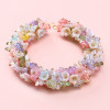 ABS pearl pearlescent two-color camellia diy handmade beading material loose beads making bracelet necklace jewelry accessories