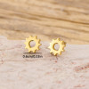 Cross-border punk style stainless steel cutting earrings fashion jewelry gear shape three colors optional factory ready stock wholesale
