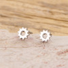 Cross-border punk style stainless steel cutting earrings fashion jewelry gear shape three colors optional factory ready stock wholesale