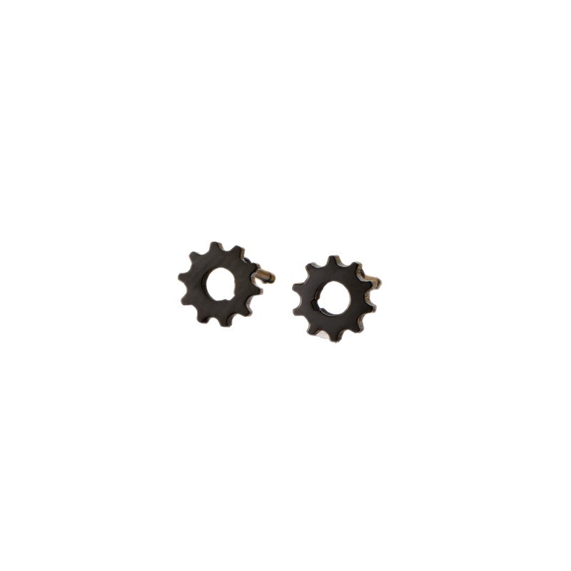 Cross-border punk style stainless steel cutting earrings fashion jewelry gear shape three colors optional factory ready stock wholesale