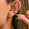 Cross-border punk style stainless steel cutting earrings fashion jewelry gear shape three colors optional factory ready stock wholesale
