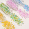 Cute acrylic gold flower beads DIY handmade beads bracelet necklace material accessories ear jewelry loose beads