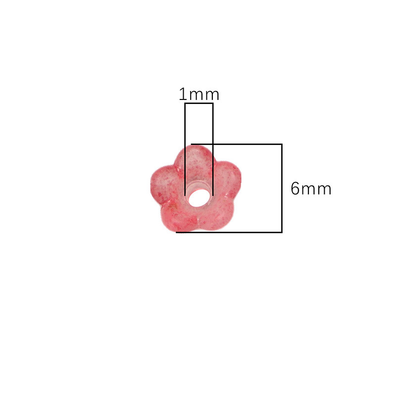 Cute acrylic gold flower beads DIY handmade beads bracelet necklace material accessories ear jewelry loose beads