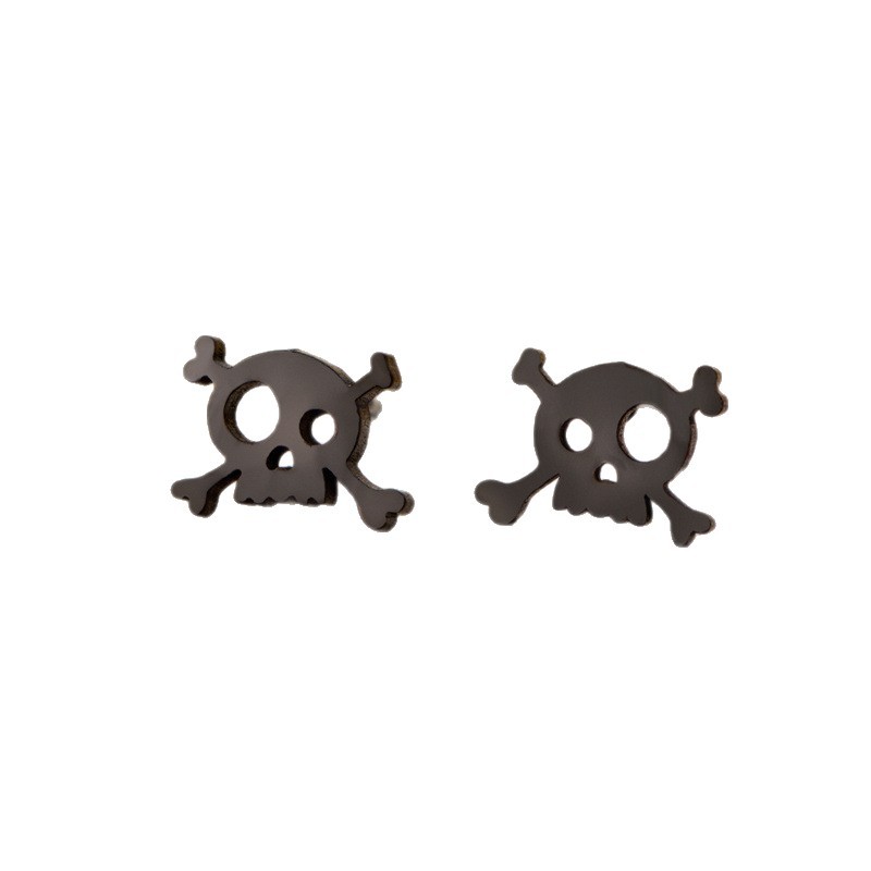 2025 Halloween Skull Earrings Punk Series Cartoon Personalized Stainless Steel Ear Bone Nails Factory Direct Sales