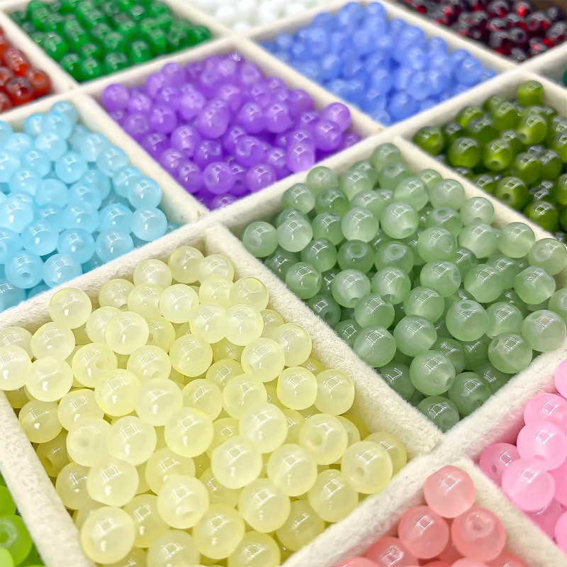 4mm 6mm glass beads loose batch handmade diy jewelry separated beads bracelet with beads beads loose beads glass beads beads