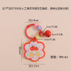 New candy-colored double-sided acrylic word plate bell card ring keychain handmade DIY jewelry accessories wholesale