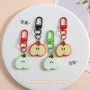 Cute sliced ​​apple slice door buckle mobile phone chain handmade DIY keychain school bag gift jewelry pendant wholesale