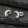 Japanese and Korean fashion stars on the tail of the moon 18K gold plated stainless steel mini temperament earrings wholesale