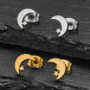 Japanese and Korean fashion stars on the tail of the moon 18K gold plated stainless steel mini temperament earrings wholesale