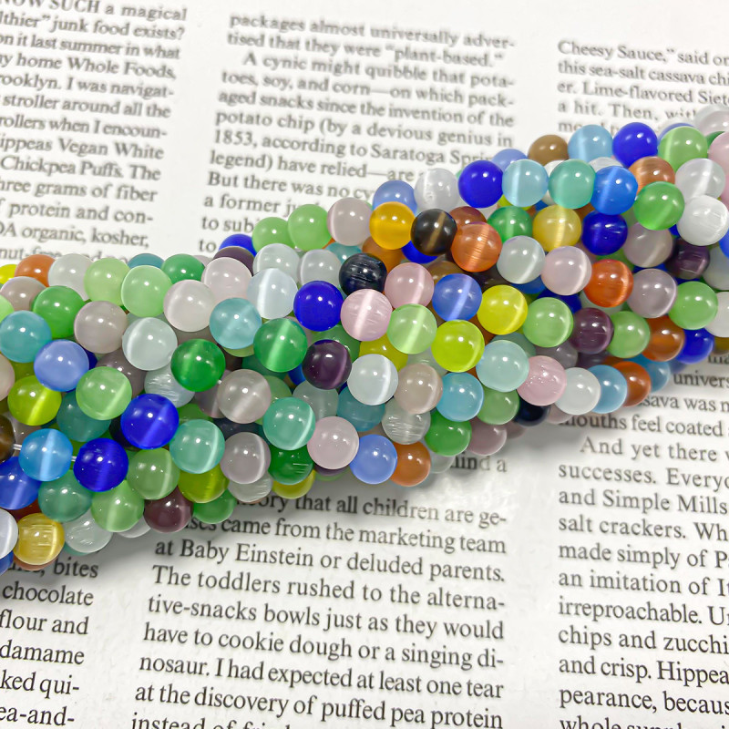 Cat's Eye Beads Crystal Bracelet with Beads Beads Loose Beads Loose Beads Jewelry Bracelet DIY Jewelry Accessories Beads