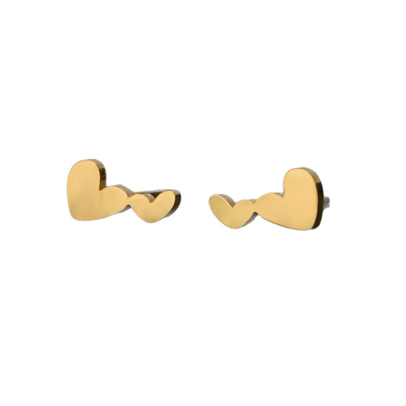 Niche design heart-shaped earrings Korean style simple love earrings for women ins personality sweet temperament accessories