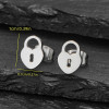 European and American niche lock pattern earrings hollow stainless steel cut feminine earrings earrings cross-border spot wholesale