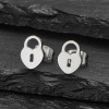 European and American niche lock pattern earrings hollow stainless steel cut feminine earrings earrings cross-border spot wholesale